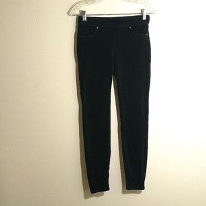 HUE  Black pullon stretch corduroy  legging pants , sz S